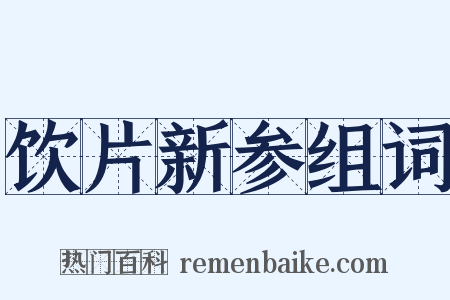 饮片新参组词是什么意思的图片
